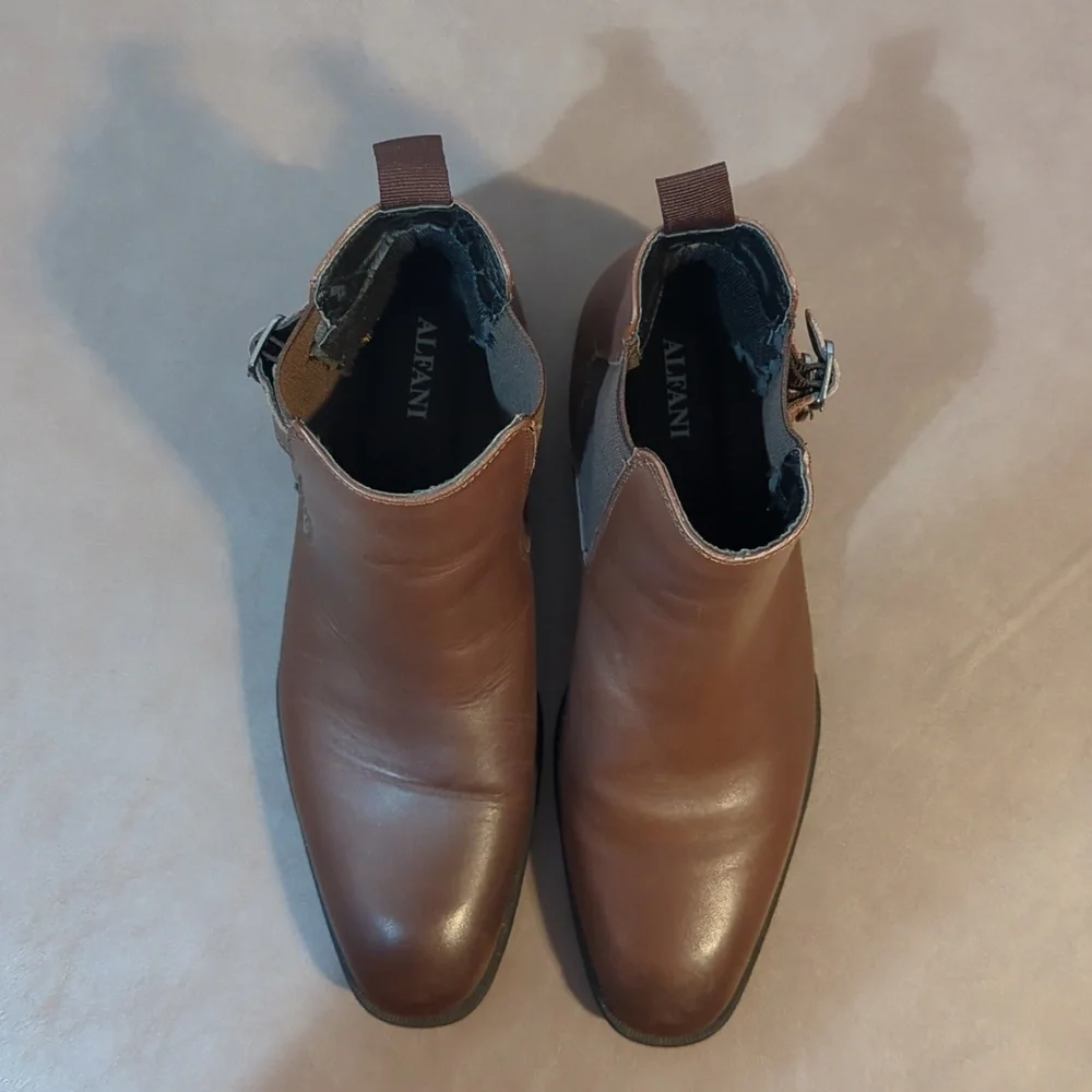 Alfani Rory Boots Double Buckle Brown Men Size  7.5 M